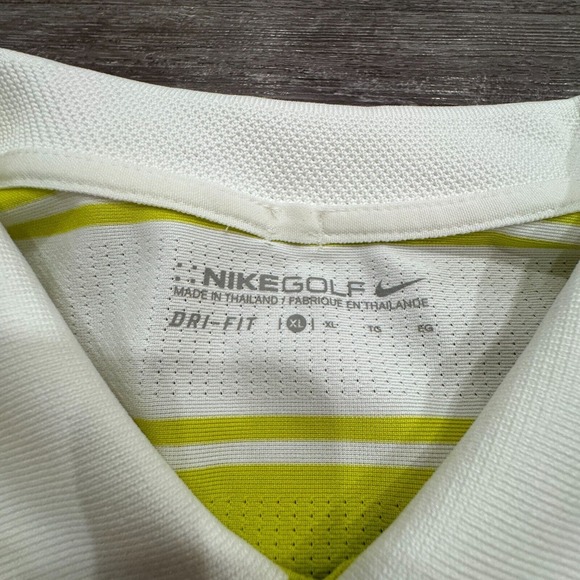 Nike Polo Shirt Mens Extra Large Yellow Breathable‎ Vented Outdoor Performance - Picture 6 of 11